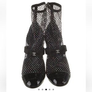 BNIB Chanel 2023 Mary Jane Crystal Bootie 90MM size 38